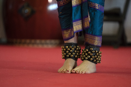 Indian traditional dancer foot detailの写真素材