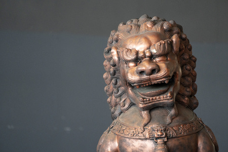 Japanese lion statue close upのeditorial素材