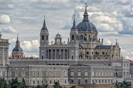 Madrid spain capital royal palace viewのeditorial素材