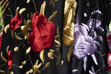 Spanish flamenco shawl detail