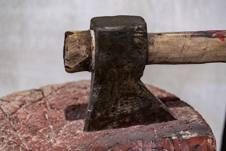 medieval executioner axe detail