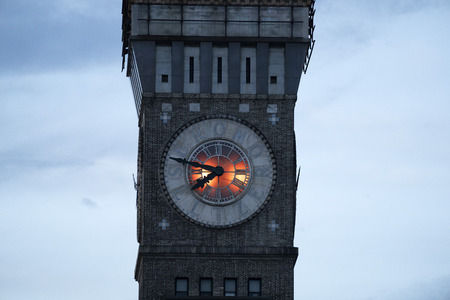 Baltimore clock tower night view detailのeditorial素材