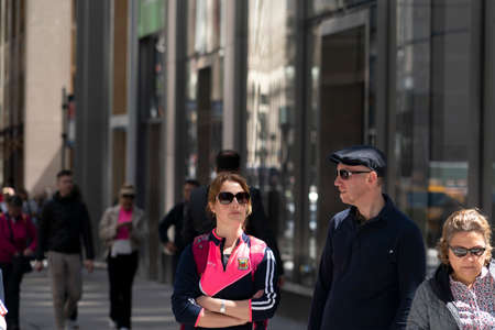 NEW YORK, USA - MAY 6 2019 - Regularly referred to as the most expensive street in the world, Nyc 5th Avenue runs down the center of Midtown Manhattanのeditorial素材
