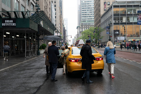 NEW YORK, USA - MAY 5 2019 - NYC streets in Manhattan are congested with traffic jam