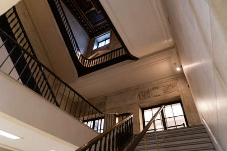 NEW YORK, USA - MAY 4 2019 - Interior of Public Library on 5th avenue open to public and tourists
