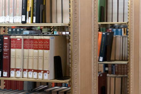 NEW YORK, USA - MAY 4 2019 - Interior of Public Library on 5th avenue open to public and tourists