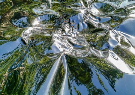 Metallic liquid reflection background textureの写真素材