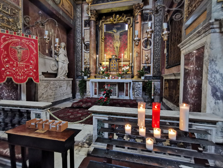 The miraculous crucifix of San Marcello al Corso in Romeのeditorial素材
