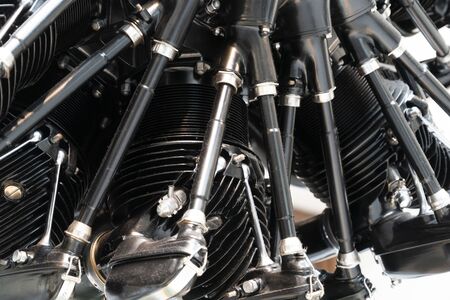 old czech propeller engine detailの写真素材