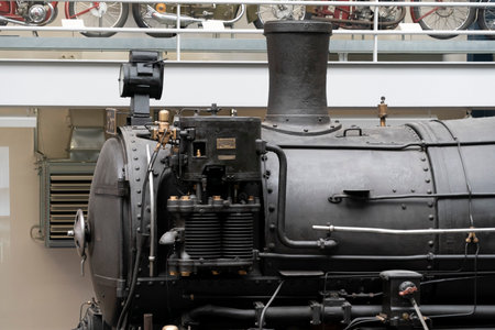 PRAGUE, CZECH REPUBLIC - JULY 17 2019 - Prague National Technical Museum established in 1908 with collections of many technical fields rare and unique exhibits concerning the history of the sciences and technology.のeditorial素材