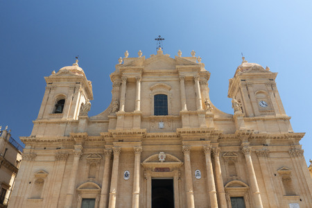 noto sicily baroque town buildingのeditorial素材