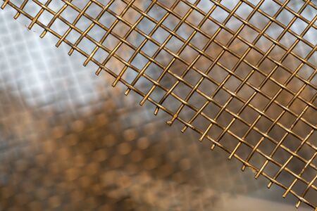 gold metallic grid background texture