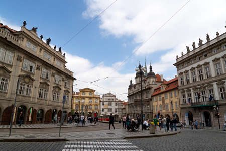 PRAGUE, CZECH REPUBLIC - JULY 15 2019 - Medieval town famous landmarks of the city are full of tourist in summer timeのeditorial素材