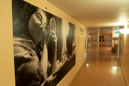 VENICE, ITALY - SEPTEMBER 15 2019 - La Fenice Theater was totally rebuilt after the fire of 1996のeditorial素材