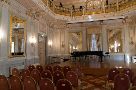 VENICE, ITALY - SEPTEMBER 15 2019 - La Fenice Theater was totally rebuilt after the fire of 1996のeditorial素材