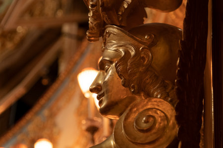 VENICE, ITALY - SEPTEMBER 15 2019 - La Fenice Theater was totally rebuilt after the fire of 1996のeditorial素材