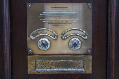 Old mail box human like in italy