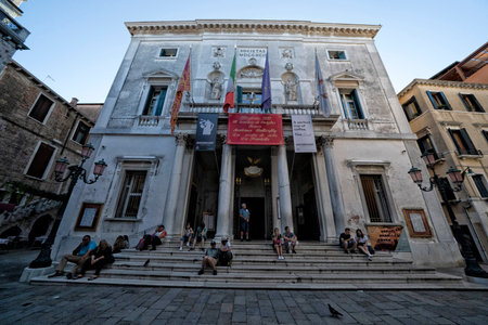 VENICE, ITALY - SEPTEMBER 15 2019 - La Fenice Theater was totally rebuilt after the fire of 1996のeditorial素材