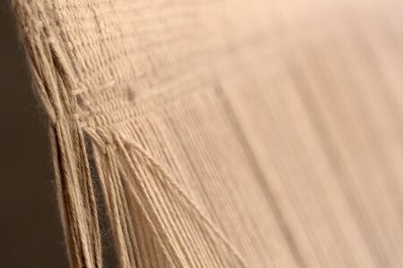 Ancient textile machine close up detail