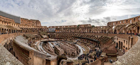 ROME, ITALY - NOVEMBER 23 2019 - Colosseum full of tourist, the most visited site in Italy
