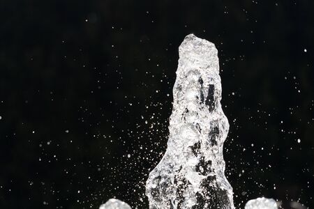 fountain water splash detail close up