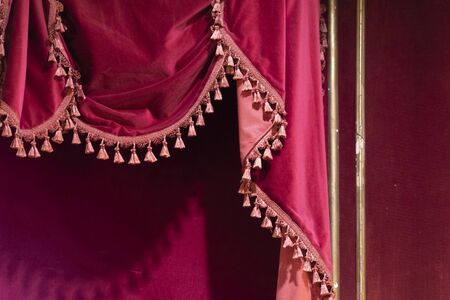 red velvet fabric texture detailの写真素材