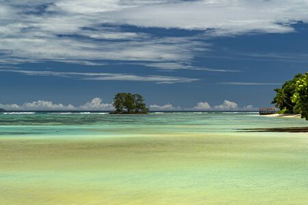 Seychelles turquoise lagoon island paradise