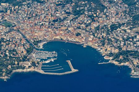 rapallo italy aerial view panorama landscapeの写真素材