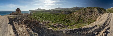 Rock desert  in Mexico baja california landscape beautiful colors of Sierra Guadalupeの写真素材