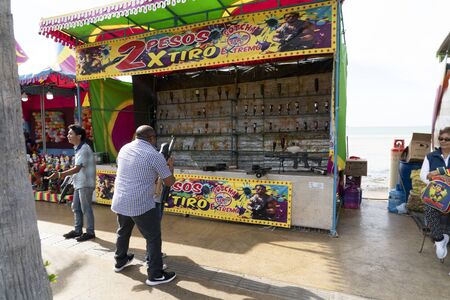 LA PAZ, MEXICO - FEBRUARY 22 2020 - Traditional Baja California Carnival with thousand of people,...