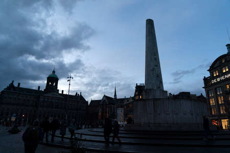 AMSTERDAM, NETHERLAND - FEBRUARY 25 2020 - The medieval city canals cross town center leaving today main red-light district for legalのeditorial素材