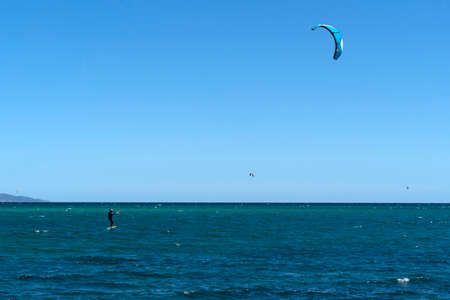 LA VENTANA, MEXICO - FEBRUARY 16 2020 - La Ventana in english the window beach is a super fun for american kite surfersのeditorial素材