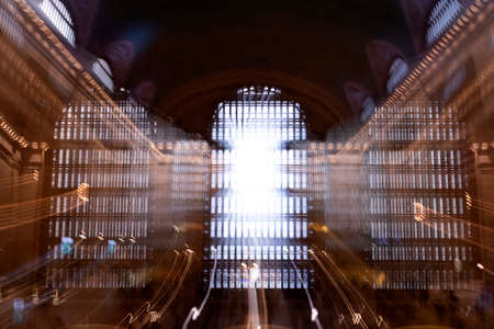 NEW YORK, USA -  MAY 5 2019 - Grand Central station is full of people. this is one of the american railway station with most trafficのeditorial素材