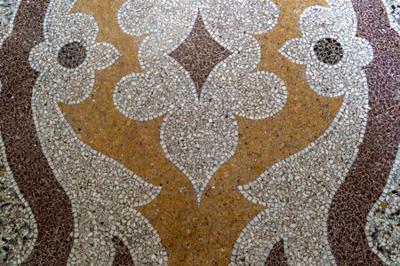Venetian style tile mosaic floor detailの写真素材