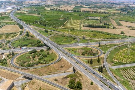 sicily highway catania zone aerial