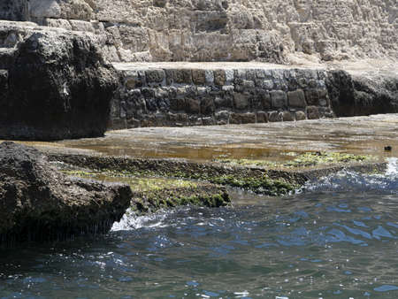archimedes pools at ortigia Maniace castle Sicily used to teach children to swimの写真素材