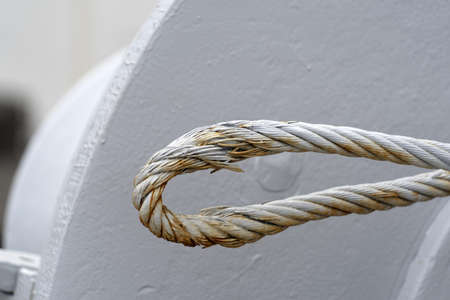 iron industrial winch wheel detail close up