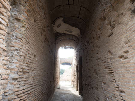 old ancient ostia archeological site ruins