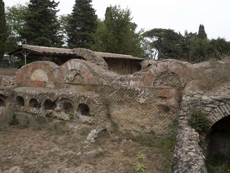 Archetti tombs old ancient ostia archeological site ruinsの写真素材