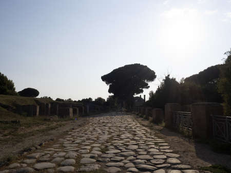 old ancient ostia archeological site ruinsの写真素材