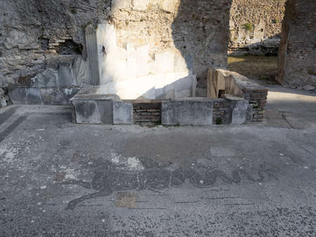 old ancient ostia archeological site ruinsの写真素材