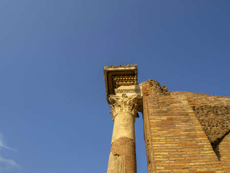 old ancient ostia archeological site ruins