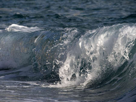 Sea wave on the shore detail