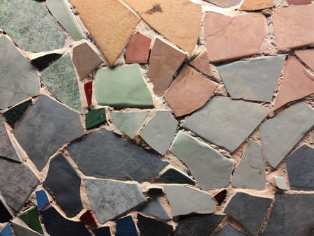ceramic tile wall detail mosaicの写真素材