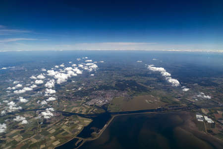 Rotterdam channels sea aerial view panorama landscapeの写真素材