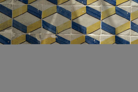 Lisbon buildings ceramic tiles detailの写真素材