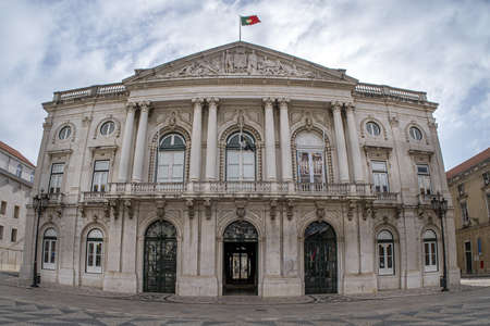 lisbon city hall building viewのeditorial素材