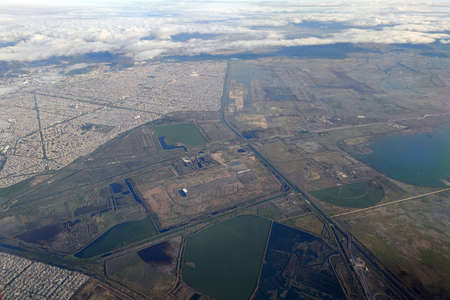 mexico city aerial while landing landscape cityscape