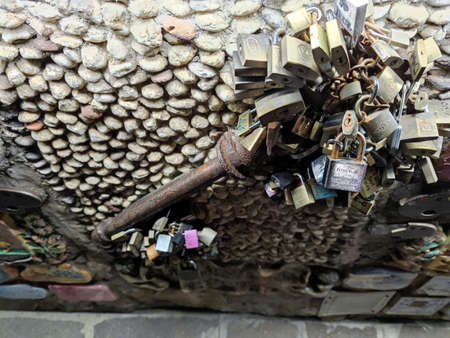ALASSIO, ITALY - DECEMBER 13 2021 - well famous Muretto. In 1950s Alassio was a capital of the...