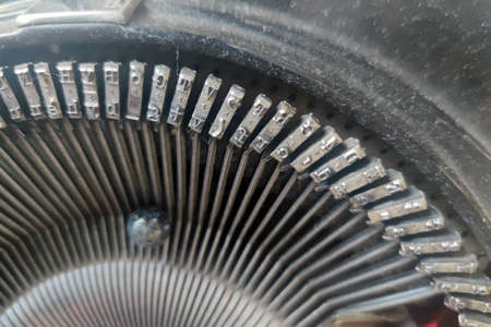 Old mechanical typewriter office machine detailの写真素材